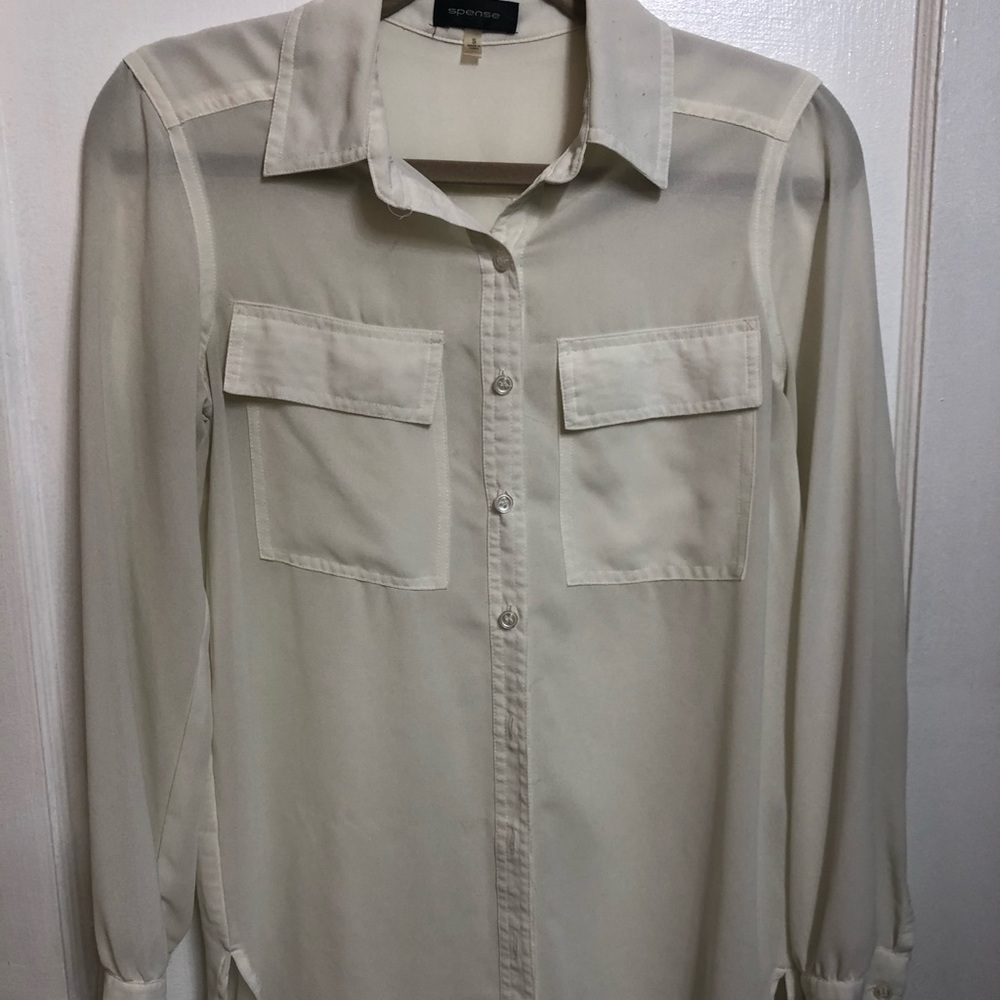 Spense White Button Down